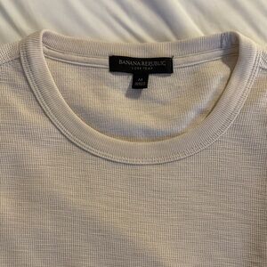 Banana Republic Off-White Waffle Knit Top